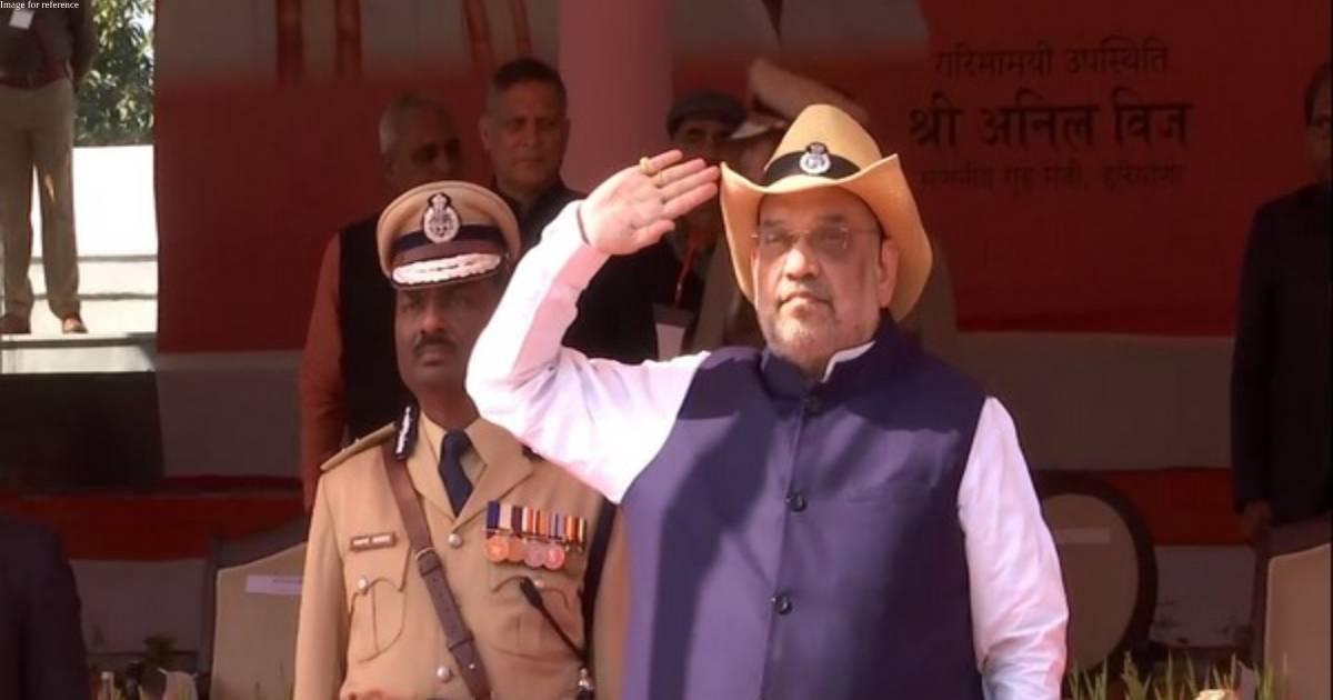 Amit Shah presents President's Colour to Haryana Police